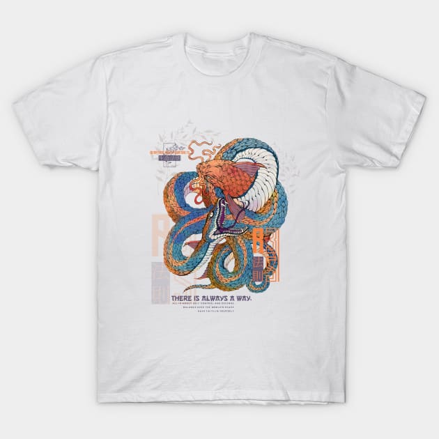 the legendary harmony of the snake and the fish T-Shirt by CHRONIN